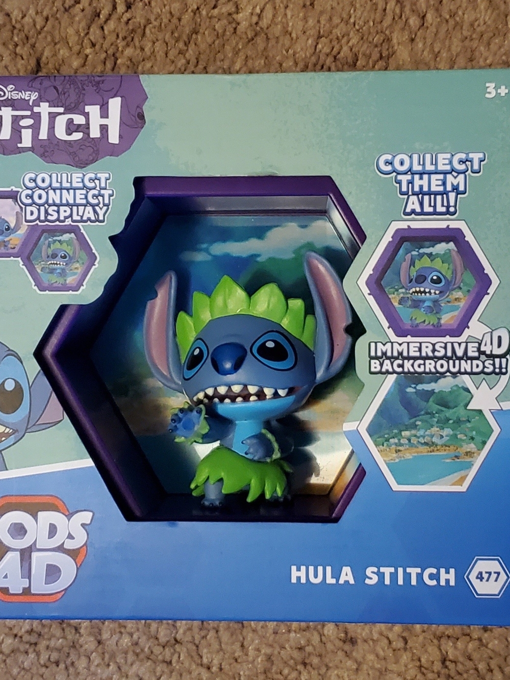 Disney Hula Stitch Figure in Blue and Green